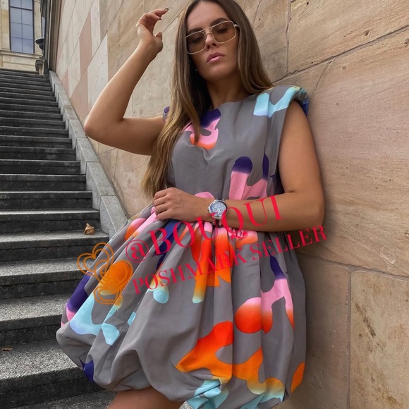 HM STUDIO CONSCIOUS MULTICOLORED BALLOON SKIRT DRESS - Picture 4 of 12